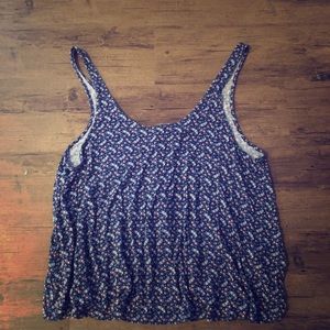 Aeropostale Open-Back Floral Tank Top